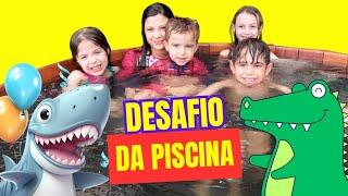 Desafio na PISCINA | TUBARÃO X JACARÉ - Quem vai Vencer?