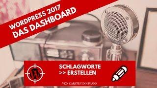 WordPress 2017 - Dashboard Schlagworte erstellen