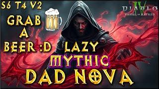 S6 T4 V2 Lazy Mythic Blood Surge! DAD NOVA ! Necromancer Build Diablo 4