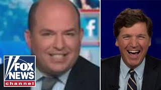 Tucker reacts to Brian Stelter being 'roasted' by guest on his own show