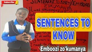 SENTENCES TO KNOWEmboozi zokumanya"IN English and #Luganda.#learnluganda #english English