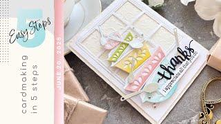 CARDMAKING IN 5 EASY STEPS | Fun Stacked Retro Dishes Perfect way to say Thank You | June 20, 2025