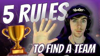 THE 5 RULES TO FIND A SOLID TEAM! (Cold War Competitive Tips and Tricks!)