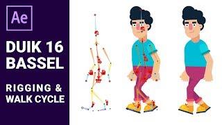 Character Rigging & Animation in After Effects Tutorial with DUIK 16 BASSEL PLUGIN