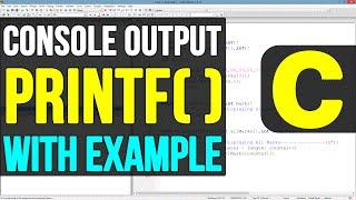 Printf Function in C Programming Language Video Tutorial