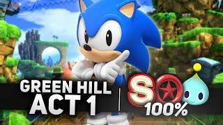 Sonic x Shadow Generations - Green Hill Act 1 100% | All Chao Locations, Red Rings & S-Rank (4K)