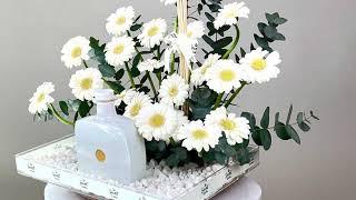 All is white Gerbera #floraldesigner Vlog