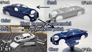 How To: prep a scale model car body for paint