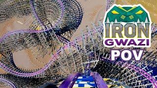 Iron Gwazi Front Row POV Busch Gardens Tampa RMC Hybrid Coaster