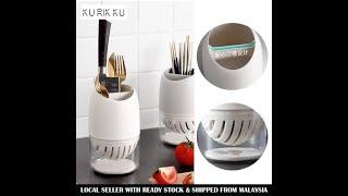 Kitchen Cutlery Utensil Holder Drying Rack Fork Knife Spoon Chopstick Caddy Storage