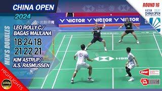 Leo Rolly C./ Bagas Maulana vs Kim Astrup / A.S. Rasmussen | China Open 2024 | R16 MD Highlights