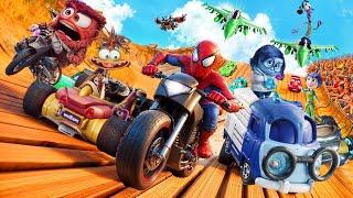 GTA V SPIDER-MAN 2 , INSIDE OUT ANIMATION Join in Epic New Stunt Racing 