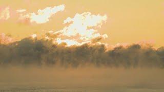 Check out sea smoke coming off the water in Cape Elizabeth