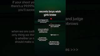 Secrets boys wish girls knew