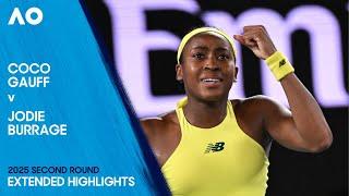 Coco Gauff v Jodie Burrage Extended Highlights | Australian Open 2025 Second Round