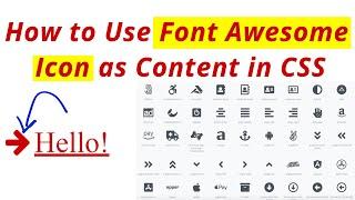 How to Use Font Awesome Icon as Content in CSS || Ujjwal Technical Tips