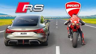 Najszybsze Audi RS v najszybsze Ducati: WYŚCIG