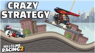 The Most CRAZY Strategy for 5,000m Glider Intense City.. - Hill Climb Racing 2