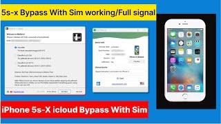 With Sim | iPhone 5s to x icloud Bypass With Sim Working | Hello Bypass With Signal For Windows