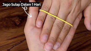 Trik Sulap Karet Berpindah Tangan || Sehari Jago Sulap