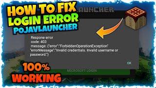 How To Fix Login Error In Pojavlauncher | How To Fix Response Error, Code 403 In Pojavlauncher