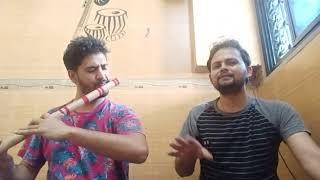 Flute and vocal .. Manmohan Tiwari Nikhil Tiwari duo practice