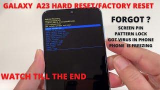 How to Hard Reset Samsung Galaxy A23 | Remove Screen Lock OR Virus