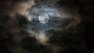 Moon And Clouds In The Night Sky | Royalty Free | Stock Footage | No Copyright Videos