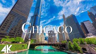 FLYING OVER CHICAGO (4K UHD) - Beautiful Nature Scenery with Relaxing Music | 4K VIDEO ULTRA HD