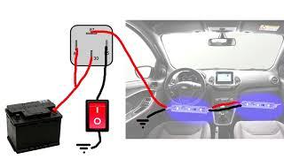 Como instalar luces LED en interior del auto en 1 minuto