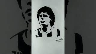 Maradona Stencil Drawing