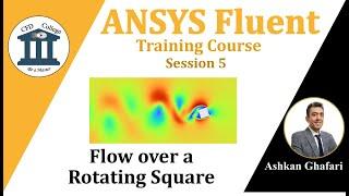 ANSYS Fluent Tutorial: Flow over a Rotating Square Using Sliding Mesh Technique