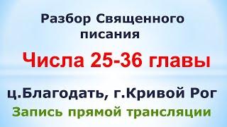 Числа 25 - 36 главы - Изучение Священного писания. 15 апреля, ц. Благодать, г. Кривой Рог