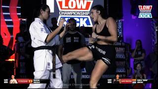 Low Kicks Only - Kyokushin Girl vs Muay Thai Girl