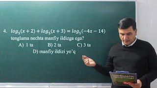 Matematika 85- dars. Logarifmik tenglamalar 1-qism. Yangi to'plam. Matematika.