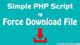 How to Force Download File in PHP