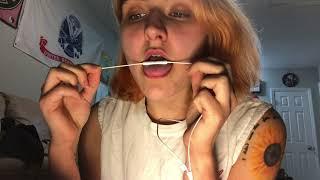 ASMR Apple Mic Licking and Eating (intense mouth sounds)