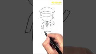 How to Draw A Pilot Easy Tutorial for Beginners