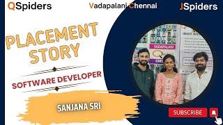 Success story of Ms.Sanjana sri as a software Engineer  Qspiders vadapalani Chennai.