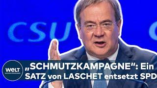 BUNDESTAGSWAHL: "Schmutzkampagne!" - Dieser Satz von Armin Laschet macht die SPD wütend I WELT News