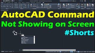 AutoCAD Command Not Showing on Screen #Shorts