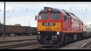 M62 Smokey Russian Brute Diesel Powers Passenger Train across Hungary.!