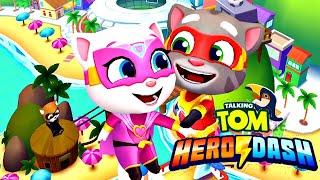 Говорящий Том ПОГОНЯ ГЕРОЕВ Открыли Супер Анжелу Talking Tom Hero Dash