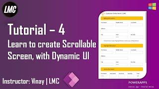 Tutorial 4: Designing a custom form with Scrollable Screen in Canvas App