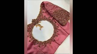 Latest aariwork blouse designs || maggam work blouse back neck designs