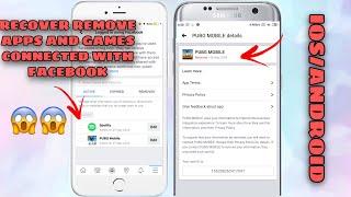 How To Recover Removes apps or games connected with Facebook Account (IOS/Android)