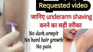 How to do underarm shaving by self || remove armpit hair @nishaAhujaThereviewgirl