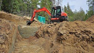 Basement dig with the Kubota KX 080 4