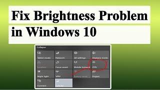 How to Fix Brightness Problem in Windows 10