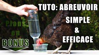  Comment faire un ABREUVOIR A POULES : Voici le plus facile, il est GRATUIT ! TUTO #Bricosoluce